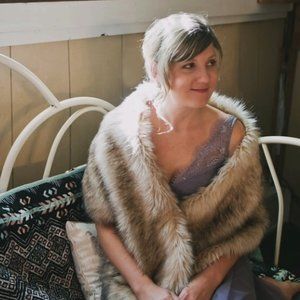 Gorgeous Faux Fur Shawl - bridesmaids shawl, winter shawl